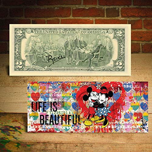 Mickey  and  Minnie Mouse - Life is Beautiful 2 Genuine Bill Rency Art Hand-Signed