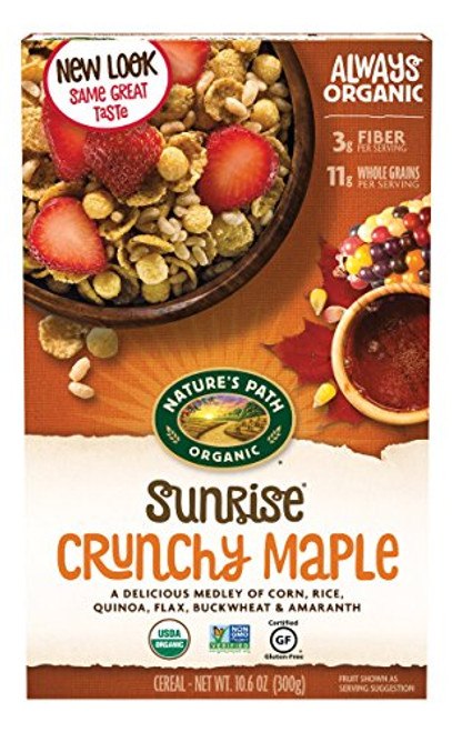 Nature's Path Organic Gluten-Free Cereal, Crunchy Maple Sunrise, 10.6 Ounce Box (Pack of 3) Nature's Path Organic Gluten-Free Cereal, Crunchy Maple Sunrise, 10.6 Ounce Box (Pack of 3)