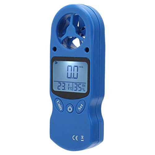 Temperature Anemometer Wind Speed Meter Anemometer LCD Display with White Backlight for HVAC Installation