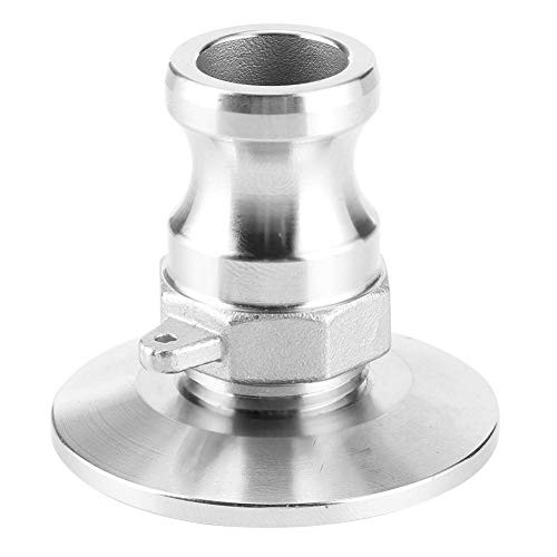 OhhGo 304 Stainless Steel Quick Connector Home Beer Brewing Pump Pipe Joint Adapter 1/2in?Fx1.5in TC