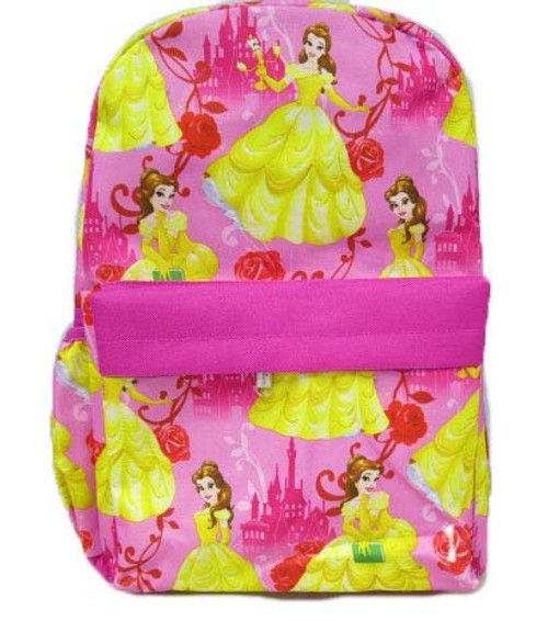 DISNEY PRINCESS BELLE LARGE 16" ALL OVER PRINT BACKPACK - 16553