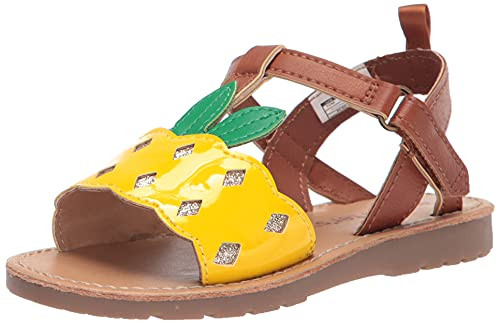 carter's Girls Adora Sandal, Yellow, 7 Toddler