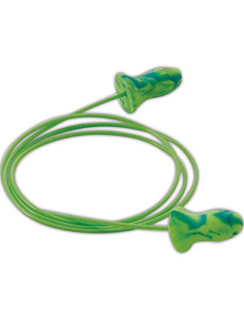 Moldex 6632 Meteors Foam Corded Earplug, Small, Green (Pack of 100)