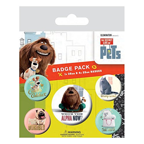 Pyramid International The Secret Life of Pets Alpha Badge, 10 x 12.5 x 1.3 cm, Multi-Colour