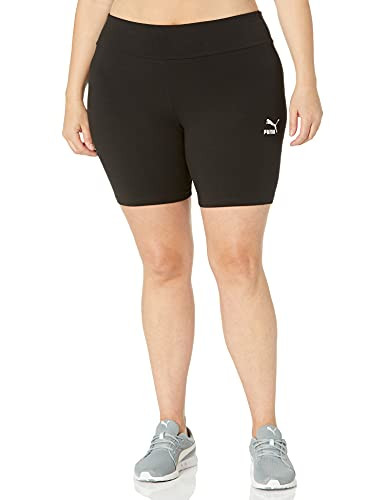 PUMA womens Classics 7" Tights Shorts, Puma Black, Medium US