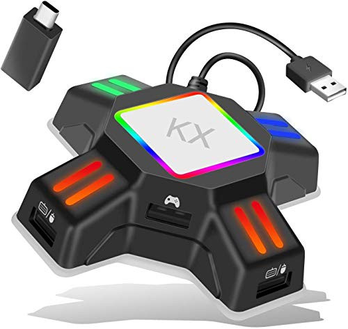 Mouse Keyboard Converter, Game Controller Adapter for USB 2.0 Mouse Portable Keyboard Adapter Compatible with PS4/Xbox One/N-Switch/PS3