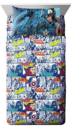 Jay Franco Marvel Avengers Publish 3 Piece Twin Sheet Set,