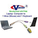 3 PCS Notebook PS/2 Keyboard, Mouse Splitter Cable, 6 Ft
