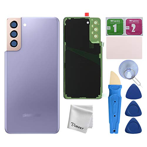 Vimour Back Glass Replacement for Galaxy S21 plus Plus 5G G996U All Carriers with Pre-Installed Camera Lens, All The Adhesive and Repair Tool Kits -Phantom Violet-