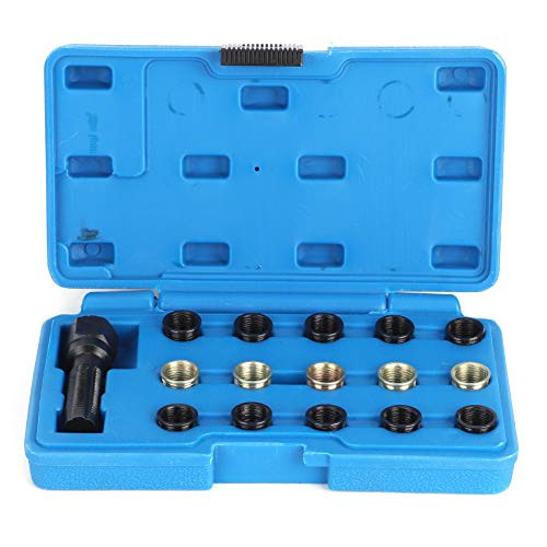 Spark Plug Thread Repair Kit, 16Pcs/Set Spark Plug Thread Repair Kit Tap Rethreading Tool M14 x 1.25mm