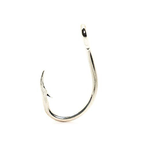 Mustad 3X Strong Point Bent in O'Shaughnessy Live Bait -100 Pack-, Nickel, Size 7/0