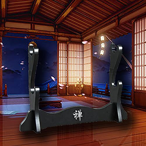 Katana Samurai Sword Holder, Sword Stand, Arts Supply Display Rack, Solid Martial Weapon Display, Various Patterns- Zen|| 2 Tier 36.525cm