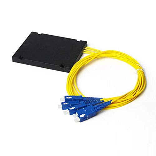 Lysee Fiber Optic Equipments - SC UPC 1x4 PLC optical splitter single mode with SC UPC connector for FTTH SC PC 1x4 PLC ABS optic splitter box