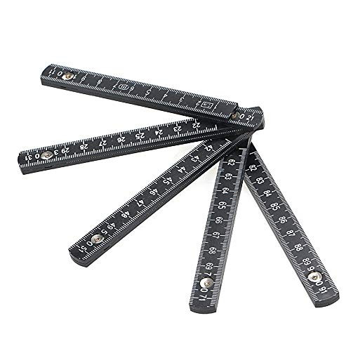 CoCocina 1M Slide Ten-Parts Folding Ruler Fold Up Rulers Versatile Inside Reading Carpenter Meter Measuring Tool Alternative Tape Measure Template Ruler