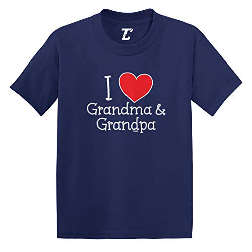 I Heart My Grandma  and  Grandpa - Love Infant/Toddler Cotton Jersey T-Shirt -Navy, 3T- I Heart My Grandma  and  Grandpa - Love Infant/Toddler Cotton Jersey T-Shirt -Navy, 3T-