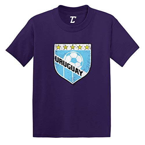 Uruguay Soccer - Distressed Badge Infant/Toddler Cotton Jersey T-Shirt -Purple, 2T- Uruguay Soccer - Distressed Badge Infant/Toddler Cotton Jersey T-Shirt -Purple, 2T-