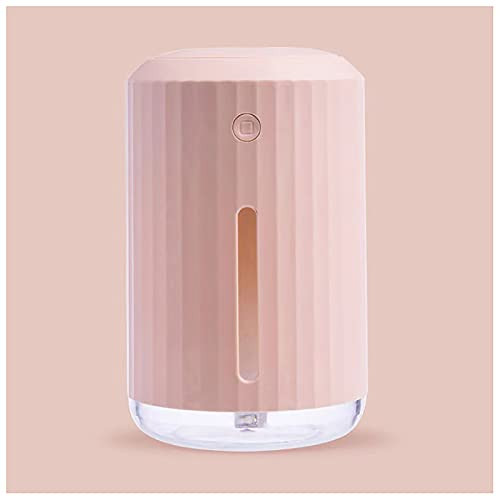 YYQQ 320ML Humidifier, USB Cool Mist Humidifier with Night Light, Waterless Auto-Off, Portable Quiet Air Humidifier for Home, Baby Bedroom, Office, Travel,Pink