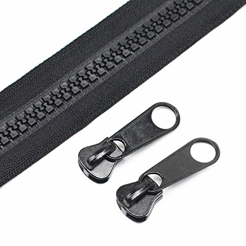 YaHoGa #10 Large Plastic Zipper by The Yard Bulk 10 Yards with 10pcs Long Sliders for DIY Sewing Tailor Crafts Bags Tents Clothing (10 Yards) YaHoGa #10 Large Plastic Zipper by The Yard Bulk 10 Yards with 10pcs Long Sliders for DIY Sewing Tailor Crafts Bags Tents Clothing (10 Yards)