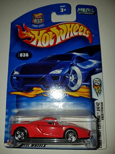 Hot Wheels 2003-036 First Editions Red Enzo Ferrari Highway 35 1:64 Scale