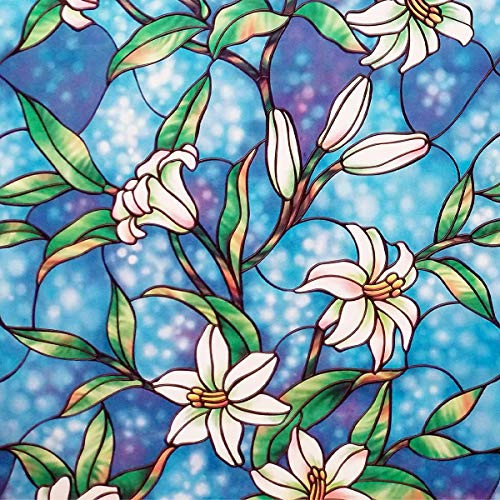 Coavas Stained Glass Window Film Privacy Window Film Non-Adhesive Frosted Glass Film Decorative Static Cling Film for Home 29.5" x 78.7" Coavas Stained Glass Window Film Privacy Window Film Non-Adhesive Frosted Glass Film Decorative Static Cling Film for Home 29.5" x 78.7"