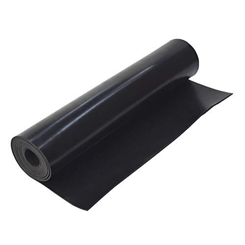 Neoprene Rubber Sheet Rolls 1/16 -.062-" Thick X 12" Wide X 5' Long, Solid Rubber Strips Use for Gaskets DIY Material, Supports, Leveling, Sealing, Bumpers, Protection, Abrasion, Flooring, Black