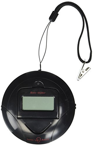 Sonic Alert Portable Loud Vibrating Alarm Clock, Black - SBP100B - Sonic Shaker Loud Vibrating Alarm Clock - Wake with a Shake