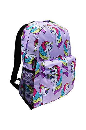 Little Planets Boys Girls All Over Print 16'' Kid School Backpack (Unicorn)