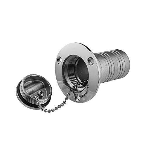 YUSOVE Boat Water Gas Fuel Deck Fill/Filler 1-1/2"-38MM-,Marine 316 Stainless Steel Yacht Caravan Tank Deck Fill/Filler,with Keyless Cap