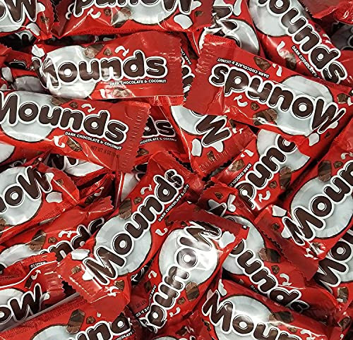 CrazyOutlet MOUNDS Dark Chocolate Coconut Snack Size Candy Bars, Bulk Pack 2 Lbs
