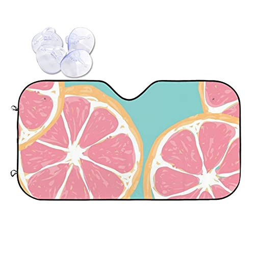 Pink Lemon Car Windshield Sun Shade,Auto Sunshade for Car Truck SUV,Blocks Uv Rays Sun Visor Protector Behergy Car Sun Shade