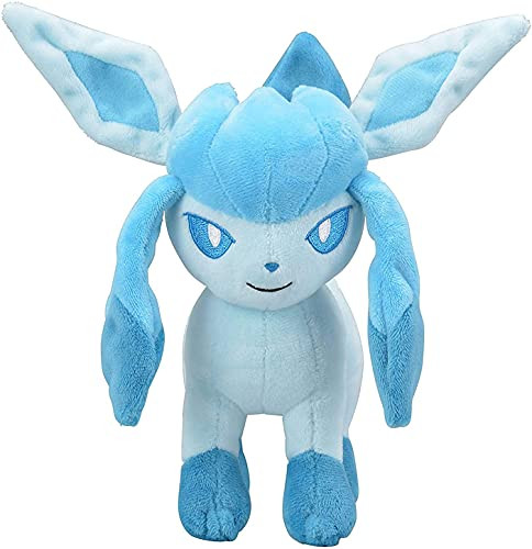 Glaceon Plush - Eevee Evolution Plush - Glaceon Plushie 7 Inches - Glaceon Stuffed Animal for Birthday Gift