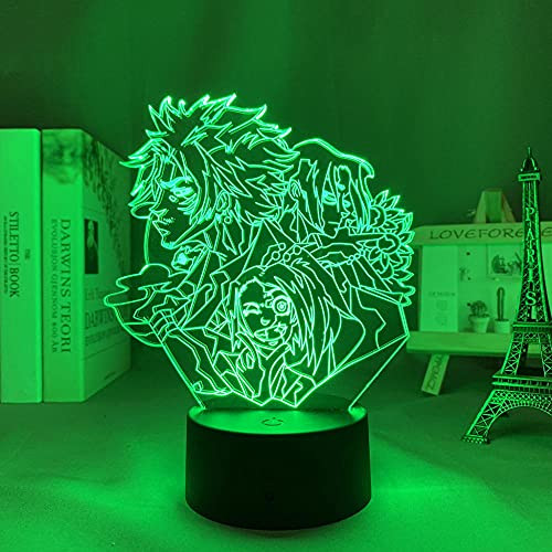 3D Night Light for Kids,Samurai  and Champloo Led for Bedroom Decor Nightlight Anime Gadget Room Table Lamp Samurai  and Champloo for Birthday/Xmas Gift