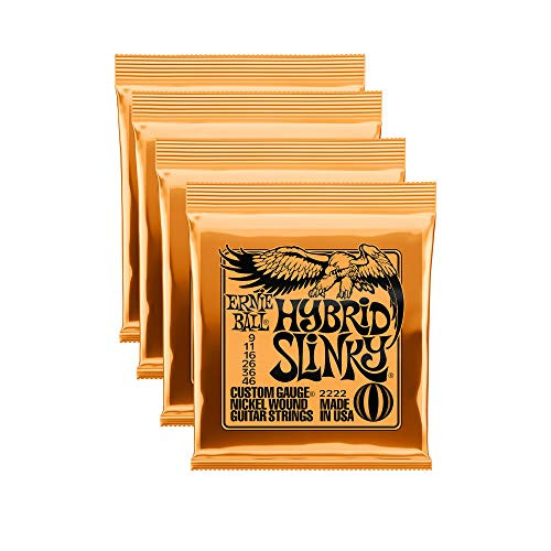 Ernie Ball Hybrid Slinky Electric Guitar Strings, Lot Of 4, Gauges 9-46, P02222