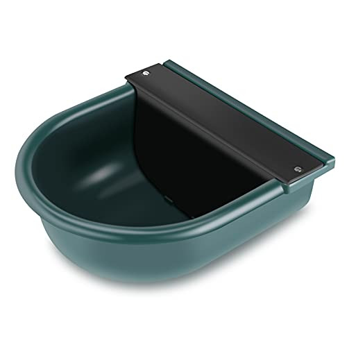 Float Bowl Automatic Cattle Drinker, Float Valve Water Feeder Plastic Livestock Water Trough, Livestock Water Bowl for Horse Pet Animal Farm Horse Pony Cow Sheep Goat Green 4L