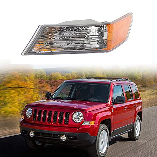MZORANGE Turn Signal Light Lamp Cover Marker Corner Lights For Jeep Patriot 2007 2008 2009 2010 2011 2012 2013 2014 2015 2016 Front Driver Incandescent -Left Driver Side-