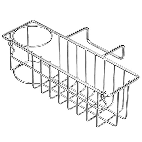 3-in-1 Sponge Holder for Kitchen Sink, Sponge Holder plus Brush Holder plus Dish Cloth Hanger, Hanging Sink Caddy, 304 Stainless Steel in-Sink Organizer Rack Basket 3-in-1 Sponge Holder for Kitchen Sink, Sponge Holder plus Brush Holder plus Dish Cloth Hanger, Hanging Sink Caddy, 304 Stainless Steel in-Sink Organizer Rack Basket