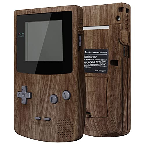 IPS Ready Upgraded eXtremeRate GBC Replacement Shell Full Housing Cover w/Buttons for Gameboy Color  Compatible with Both IPS V2  and  Standard LCD  Console  and  IPS Screen NOT Included - Wood Grain