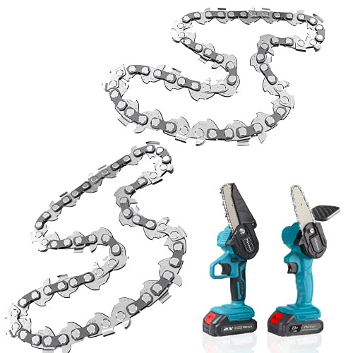 Merece 4 Inch Chainsaw Chain, Replacement Chainsaw Chain for 4 inch Mini Chainsaw Chainsaw Chain Sharp and Wear-Resistant-2Pcs-