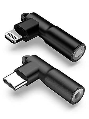 Mangotek Lightning to 3.5 mm Headphone Jack Adapter  plus USB C to 3.5mm Audio Adapter