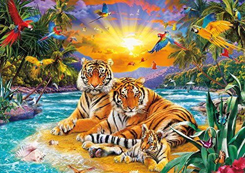 Buffalo Games - Amazing Nature Collection - Sunset Tigers - 500 Piece Jigsaw Puzzle