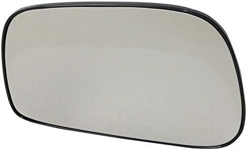 Kool Vue Mirror Glass Compatible with Toyota Corolla/Matrix 2003-2008 Mirror Glass Driver Side Non-Heated with Backing Plate