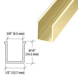 C.R. LAURENCE S1F360SBEXT CRL Satin Brass 36" Snap-In Filler Insert for Shower Door Header