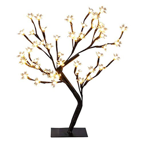 MEIYIN Cherry Blossom Desk Top Bonsai Tree Light, Decorative Warm White Light for Home Festival Party Wedding Christmas Indoor Outdoor Decoration