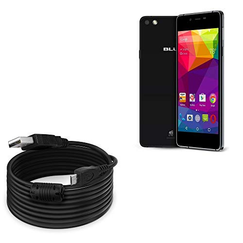 BLU Vivo Air LTE Cable, BoxWave [DirectSync -15 ft- Cable- Extra Long Charge and Sync Cable for BLU Vivo Air LTE - Black