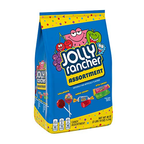 JOLLY RANCHER Lollipops, Hard Candy and Stix Assorted Fruit Flavored Candy, Bulk, 46 oz Bag