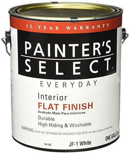 True Value JF1-GL Painter's Select Everyday White Interior Flat Latex Wall Paint, 1-Gallon