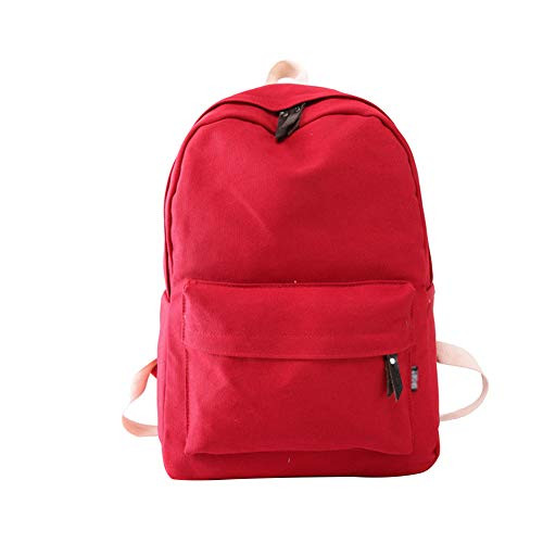 Dylandy Shoulder Bag Backpack Canvas Middle School Backpack Travel Solid Color Schoolbag Outdoor Backpack for Boys and Girls