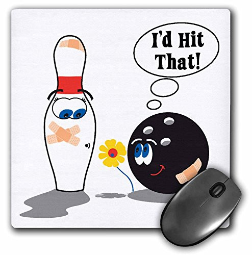Id Hit That Bowling Ball Thinks To Pin Bowling Humor Sports Design - Mouse Pad, 8 by 8 inches -mp-116323-1-