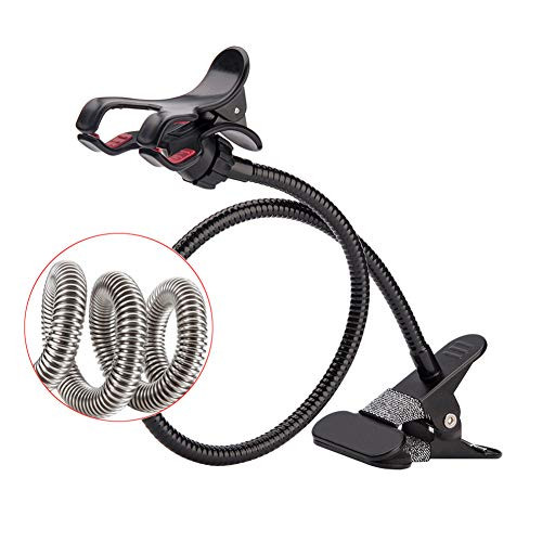 Flexible 360 Rotating Desktop Bed Lazy Bracket Phone Stand Phone Holder Bed Mount -Cell Phone Clamp Clip for Desk Flexible Long Arm Headboard Lazy Bracket Desk Phone Holder