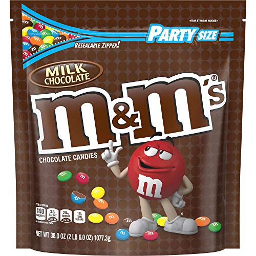 M and M'S Milk Chocolate Candy, 38-Ounce Party Size Bag